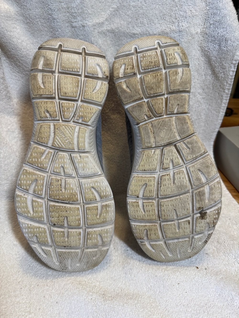 Skechers Women's Gray Knit Slip-On Athletic Shoes with Pink Trim - Picture 2 of 5